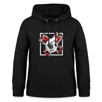 Super Turbocharger Best Gift to Engine Enthusiast - Women's Hoodie - black - Front - AI Model Female 172 light (172cm)