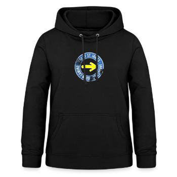 Pilgern nach Santiago de Compostela - Frauen Hoodie - Schwarz - Vorne - AI Model Female 172 light (172cm)
