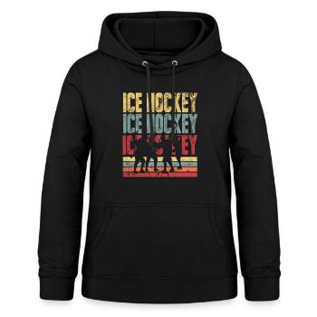 Eishockey - Frauen Hoodie - Schwarz - Vorne - AI Model Female 172 light (172cm)