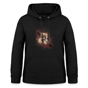 clarinette - Sweat à capuche Femme - noir - Devant - AI Model Female 172 light (172cm)