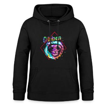 Gibbon Geschenk - Frauen Hoodie - Schwarz - Vorne - AI Model Female 172 light (172cm)