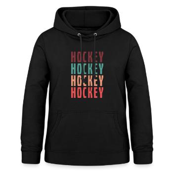 Hockey - Frauen Hoodie - Schwarz - Vorne - AI Model Female 172 light (172cm)
