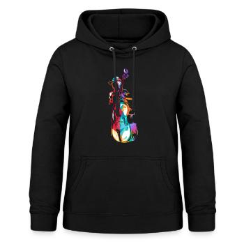 Kontrabass Geschenk - Frauen Hoodie - Schwarz - Vorne - AI Model Female 172 light (172cm)