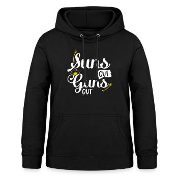 Suns Out Guns Out T-shirt Cadeau Plage D'été - Sweat à capuche Femme - noir - Devant - AI Model Female 172 light (172cm)