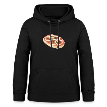 Lustiges Mettbrötchen Mit Zwiebel Für Metzger - Frauen Hoodie - Schwarz - Vorne - AI Model Female 172 light (172cm)