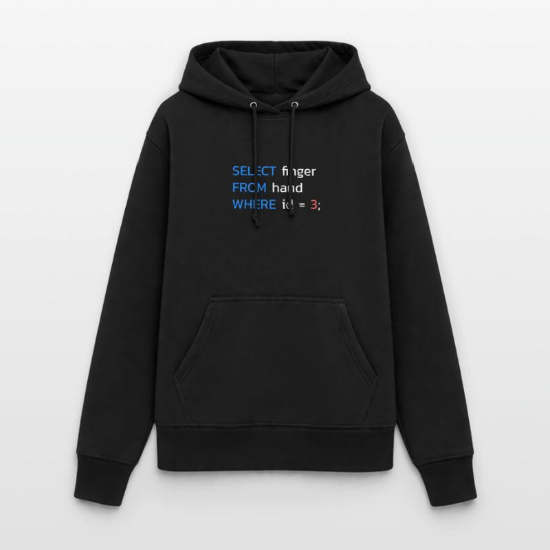Lustiges SQL Mittelfinger Programmierer Frauen Hoodie