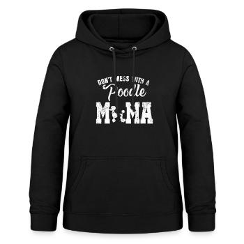 Pudel Mutter Geschenk - Frauen Hoodie - Schwarz - Vorne - AI Model Female 172 light (172cm)