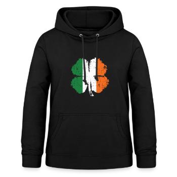 Irland Kleeblatt Geschenk - Frauen Hoodie - Schwarz - Vorne - AI Model Female 172 light (172cm)