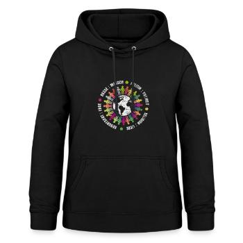 Klimaschutz Umweltfreundlich - Frauen Hoodie - Schwarz - Vorne - AI Model Female 172 light (172cm)