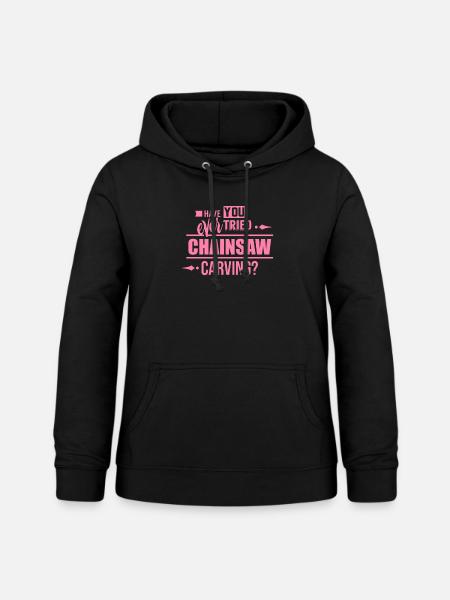 Kettensäge schnitzen - Frauen Hoodie - Schwarz