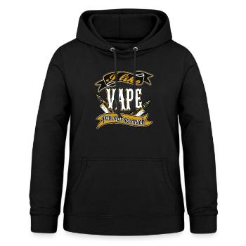 Vape steamer vintage - Women's Hoodie - black - Front - AI Model Female 172 light (172cm)