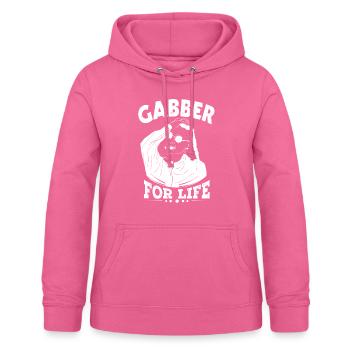 Gabber pour la vie - Sweat à capuche Femme - rose - Devant - AI Model Female 172 light (172cm)