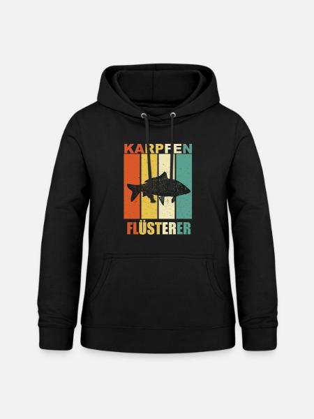 Karpfen Flüsterer - Frauen Hoodie - Schwarz
