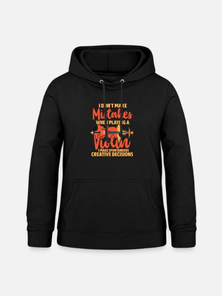Violine - Frauen Hoodie - Schwarz