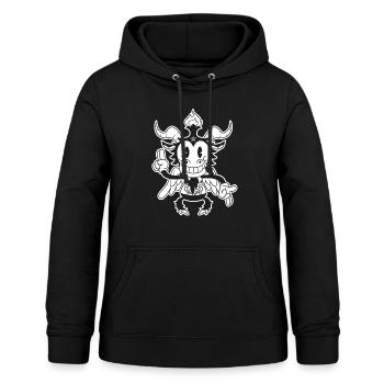 Drôle Baphomet Vintage Cartoon style années 30 - Sweat à capuche Femme - noir - Devant - AI Model Female 172 light (172cm)