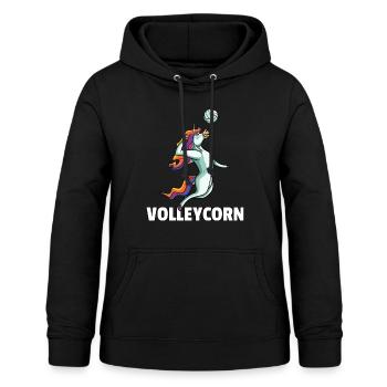Volleyball Einhorn Volleyballspieler - Frauen Hoodie - Schwarz - Vorne - AI Model Female 172 light (172cm)