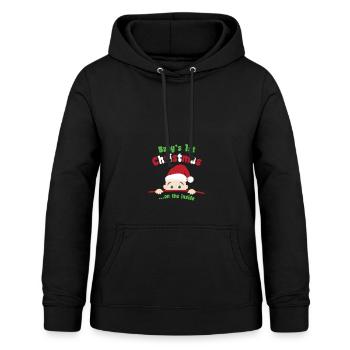 Noël de bébé - Sweat à capuche Femme - noir - Devant - AI Model Female 172 light (172cm)