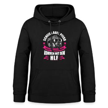 Feuerwehrmann Feuerwehr Sanitäter Freiwillige - Frauen Hoodie - Schwarz - Vorne - AI Model Female 172 light (172cm)