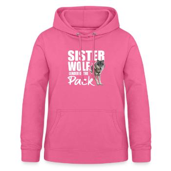 sister wolf - leader of the pack - Frauen Hoodie - Pink - Vorne - AI Model Female 172 light (172cm)