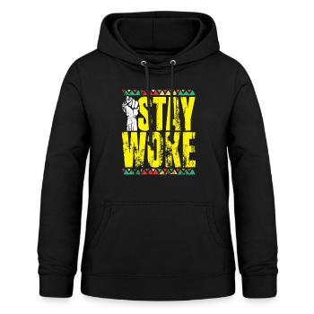 Reste réveillé - Sweat à capuche Femme - noir - Devant - AI Model Female 172 light (172cm)