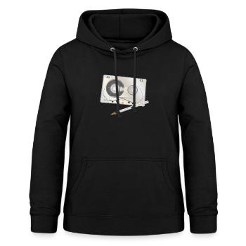 Cassette Tape Pencil Mixtape - Sweat à capuche Femme - noir - Devant - AI Model Female 172 light (172cm)