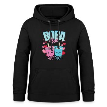 Cadeau de thé Boba Bae Boba - Sweat à capuche Femme - noir - Devant - AI Model Female 172 light (172cm)