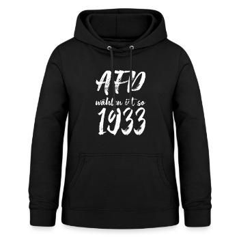 afd waehlen ist so 33 - Frauen Hoodie - Schwarz - Vorne - AI Model Female 172 light (172cm)