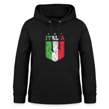 Italia Italian flag coat of arms - Women's Hoodie - black - Front - AI Model Female 172 light (172cm)