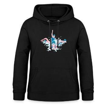 Schwimmerin Schwimmen - Frauen Hoodie - Schwarz - Vorne - AI Model Female 172 light (172cm)