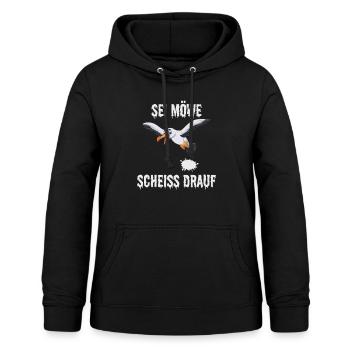 Sei Moewe scheiss drauf - Frauen Hoodie - Schwarz - Vorne - AI Model Female 172 light (172cm)
