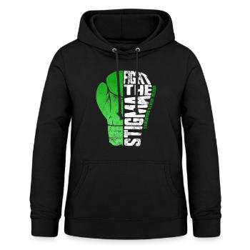Fight The Stigma Mental Health Disease Awareness - Women's Hoodie - black - Front - AI Model Female 172 light (172cm)