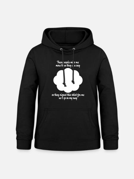 Cute Signed Shirt Coworker Farewell Goodbye - Women's Hoodie - black
