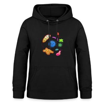 Mikroorganismus Mikrobiologie Mikrobiologe Bio - Frauen Hoodie - Schwarz - Vorne - AI Model Female 172 light (172cm)