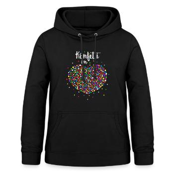 Konfetti im Herz - Frauen Hoodie - Schwarz - Vorne - AI Model Female 172 light (172cm)
