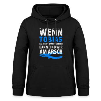 Heimwerker Tobias - Frauen Hoodie - Schwarz - Vorne - AI Model Female 172 light (172cm)