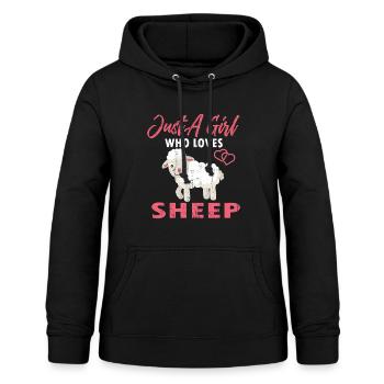 just a girl who loves sheep - Women's Hoodie - black - Front - AI Model Female 172 light (172cm)