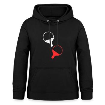 tennis de table - Sweat à capuche Femme - noir - Devant - AI Model Female 172 light (172cm)