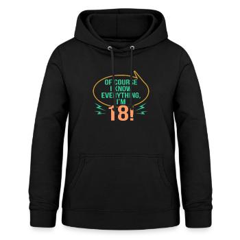 18. Geburtstag - Frauen Hoodie - Schwarz - Vorne - AI Model Female 172 light (172cm)