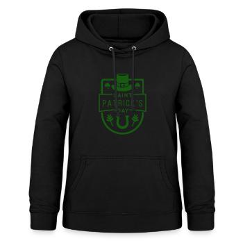 Saint-Patrick - Sweat à capuche Femme - noir - Devant - AI Model Female 172 light (172cm)