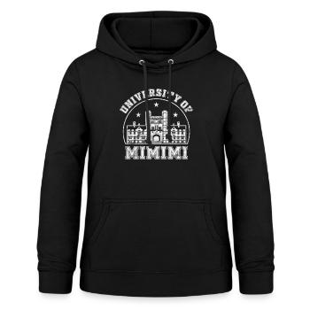 Mi Mi Mi - University of Mimimi - Frauen Hoodie - Schwarz - Vorne - AI Model Female 172 light (172cm)