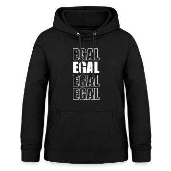 EGAL EGAL EGAL - Frauen Hoodie - Schwarz - Vorne - AI Model Female 172 light (172cm)