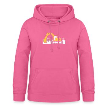 Conducteur de pelle - Sweat à capuche Femme - rose - Devant - AI Model Female 172 light (172cm)