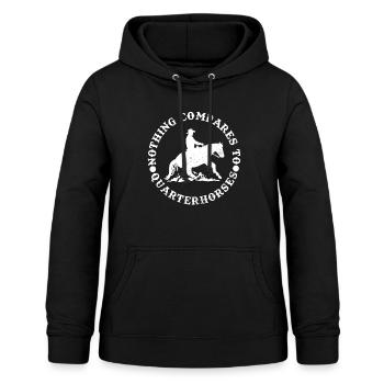 Westernreiten - Frauen Hoodie - Schwarz - Vorne - AI Model Female 172 light (172cm)