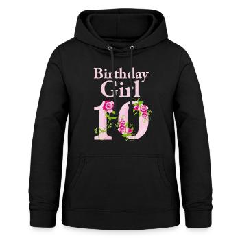 Geburtstag Geschenk Mädchen 10 Jahre - Frauen Hoodie - Schwarz - Vorne - AI Model Female 172 light (172cm)