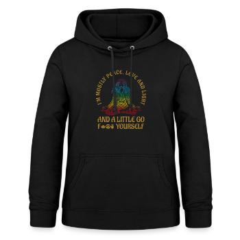 La méditation va te faire foutre - Sweat à capuche Femme - noir - Devant - AI Model Female 172 light (172cm)