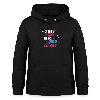 Juste une fille qui aime la bière - Sweat à capuche Femme - noir - Devant - AI Model Female 172 light (172cm)