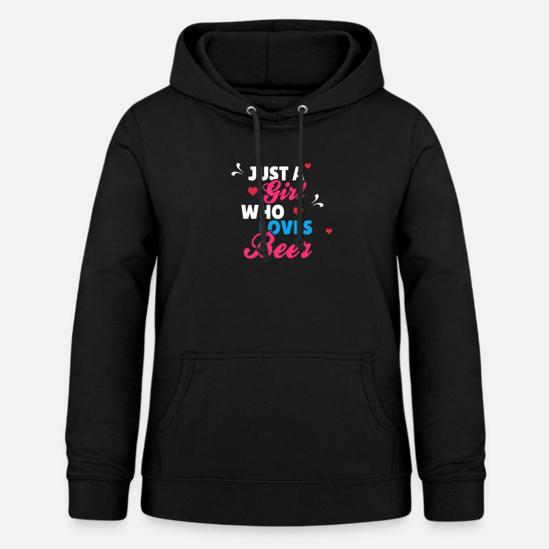 Nur ein Mädchen, das Bier liebt - Frauen Hoodie - Schwarz