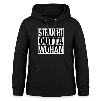 Straight Outta Wuhan Coronavirus Lustiges Meme-Virus - Frauen Hoodie - Schwarz - Vorne - AI Model Female 172 light (172cm)