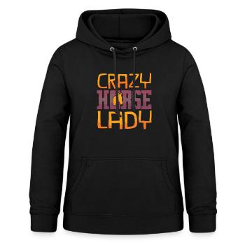 Reiterin Pferd - Frauen Hoodie - Schwarz - Vorne - AI Model Female 172 light (172cm)
