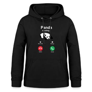 Panda - Frauen Hoodie - Schwarz - Vorne - AI Model Female 172 light (172cm)